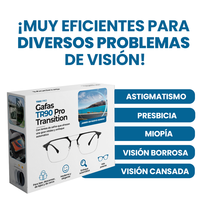 Gafas TR90 Pro Transition – ¡Paga 1 Lleva 2 + 2 Estuches de Regalo! 🎁