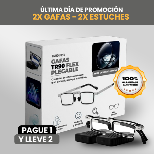 Gafas TR90 Flex Plegable® - ¡Paga 1 Lleva 2 + 2 Estuches de Regalo! 🔥